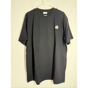Moncler Logo Patch Cotton T-Shirt Men’s Size L Black